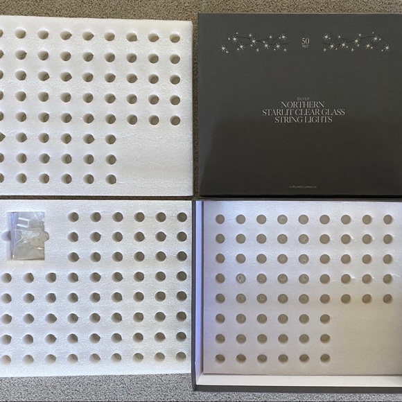 RH NORTHERN STARLIT CLEAR GLASS STRING LIGHTS 50’ - Picture 14 of 16